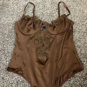 Brown lace bodysuit